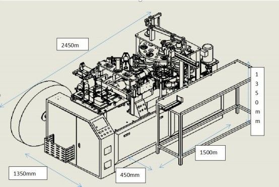 380V/220V τάση Πλήρως αυτόματη διπλή τοιχοειδής μηχανή κατασκευής χαρτιού μπουκαλιού μία φορά μηχανή σχηματισμού χαρτιού 60-70pcs / min