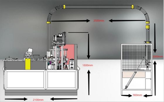 220V/380V τάση αυτόματη μηχανή για την παρασκευή ποτηριών από χαρτί Ντουμπάι 3-16oz Μηχανή σχηματισμού ποτηριών από χαρτί με ταχύτητα 65-85 τεμάχια / λεπτό