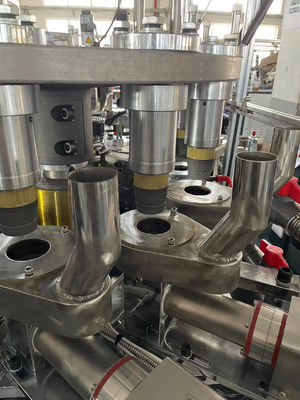 Πλήρως αυτόματο διπλό τοίχωμα χαρτιού Cup Making Machine άμεση χαρτιού πτυσσόμενο μηχάνημα 100-110pcs / Min με χαλκό μπάρα Cup οστεοποιημένο τρόπο