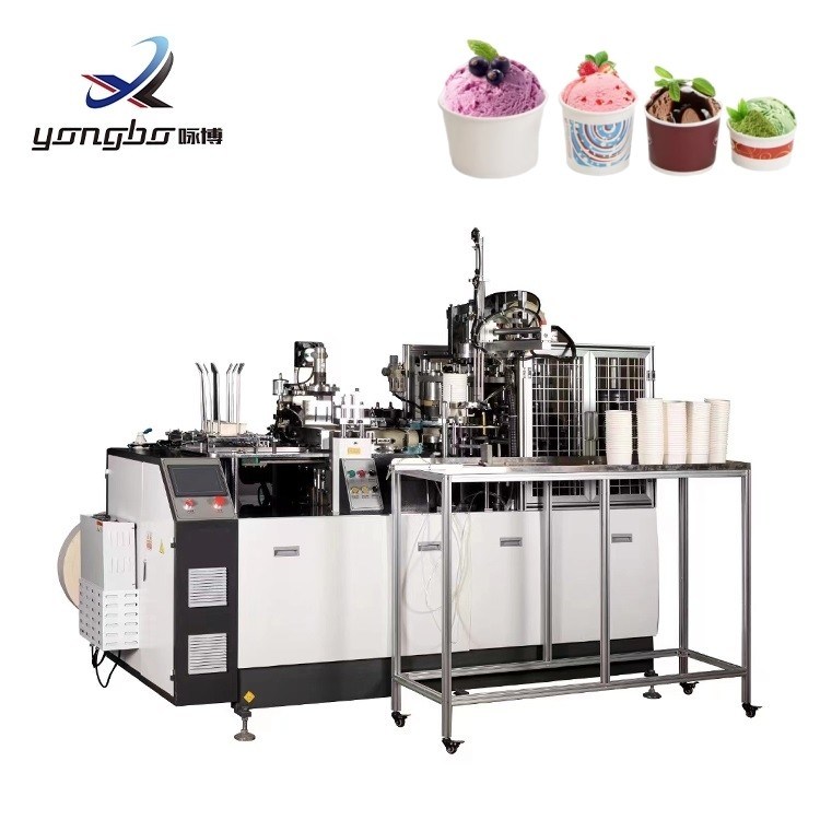 Εστιατόριο ταχύτητα 60-70pcs / min αυτόματη υπερηχητική μηχανή κατασκευής χαρτιού μπολ με και πλήρης μιας χρήσης